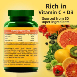 Vitamin C + D3 + Zinc Capsules